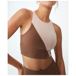 Cotton On Curve Ultimate Vestlette Women's 20 bra Oyster Pink Splice Cutout Back